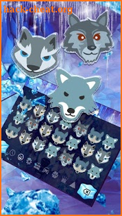 Ice Wolf Keyboard Theme screenshot