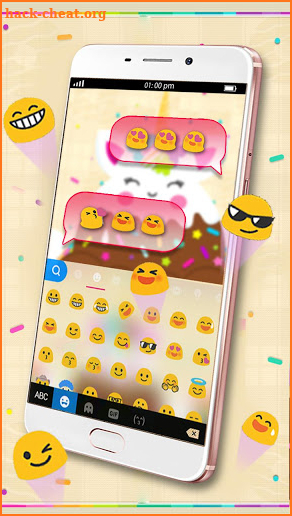 Icecream Unicorn Fun Cat Keyboard Theme screenshot