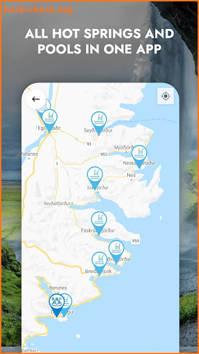 Iceland Hot Springs Map screenshot