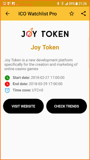 ICO Watchlist Pro screenshot