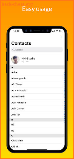 iContacts – iOS Contact, iPhone style Contacts screenshot