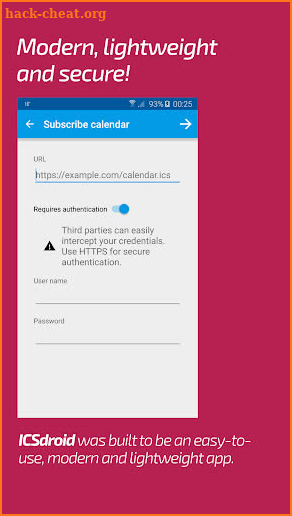 ICSx⁵ – sync Webcal & .ics calendars screenshot