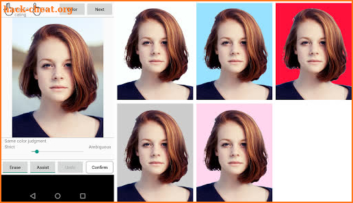 ID photo background editor screenshot