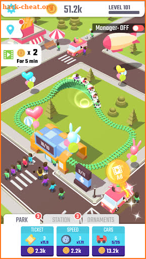 Idle Roller Coaster screenshot