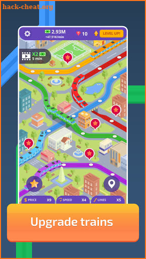 Idle Trains Tycoon - Make city subway network screenshot