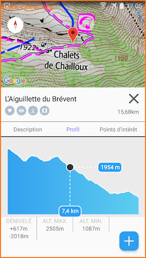 IGNrando' – topo maps for hiking in France screenshot