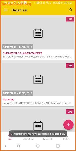 iLandTickets Organizer screenshot