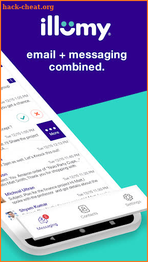 illumy: email + messaging screenshot