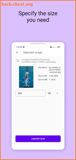 Image Compressor Lite | Size in kb &mb screenshot