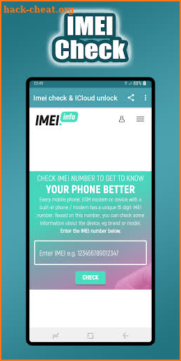 IMEI check & ICloud unlock screenshot