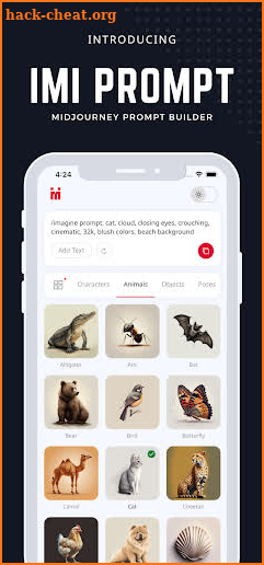 IMI: Midjourney Prompt Builder screenshot
