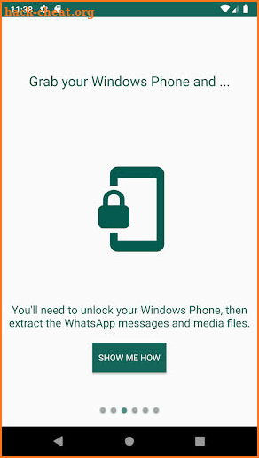 Import That App messages from Windows Phone screenshot