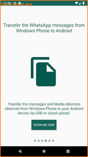 Import That App messages from Windows Phone screenshot