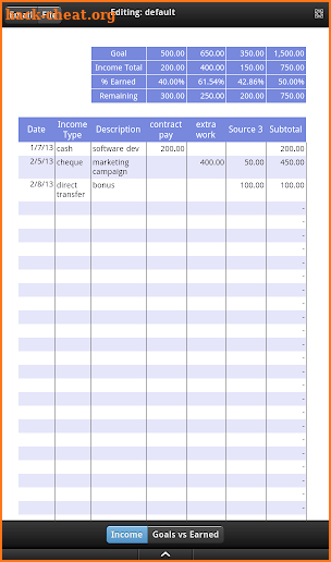 Income Tracker screenshot