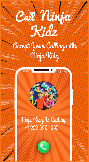 Incoming Call From Ninja Kidz - Fake Video Call screenshot