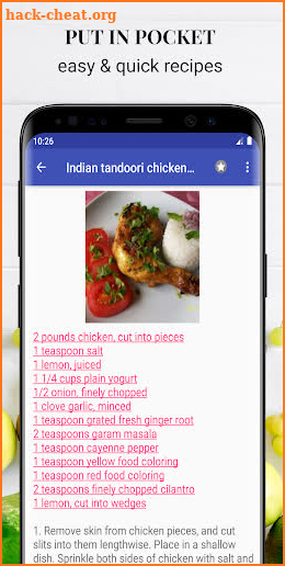 Indian recipes with photo offline screenshot