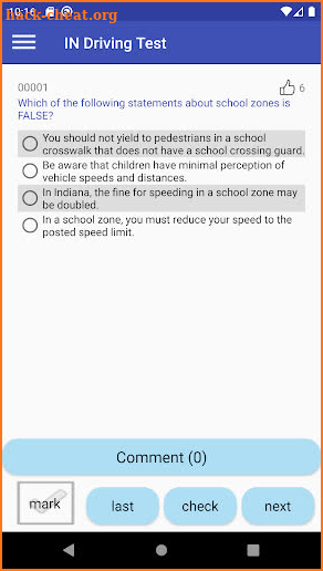 Indiana BMV Permit Test 2020 : NoAd screenshot