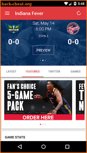 Indiana Fever screenshot