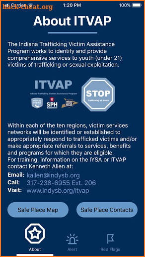 Indiana Trafficking Victims Assitiance Program screenshot