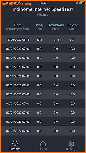 Indihome Internet Speedtest screenshot