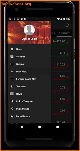 Indonesia Stock Exchange Data screenshot