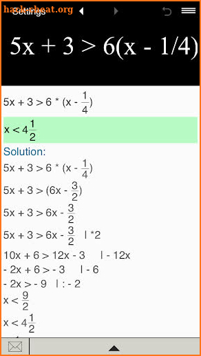 Inequality Calculator screenshot