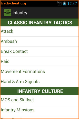 Infantry screenshot