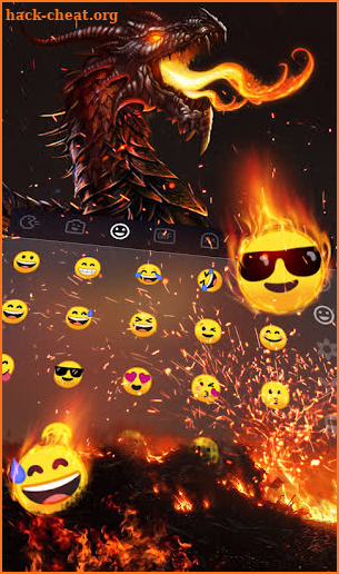 Inferno Fire Flaming Dragon Keyboard screenshot