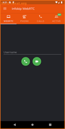 Infobip WebRTC screenshot