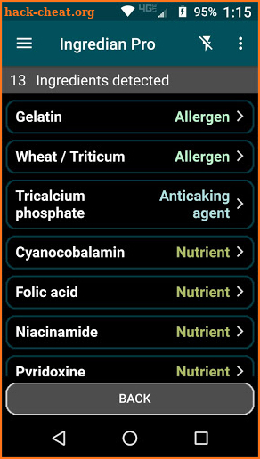 Ingredian Pro: Scan Food Labels screenshot