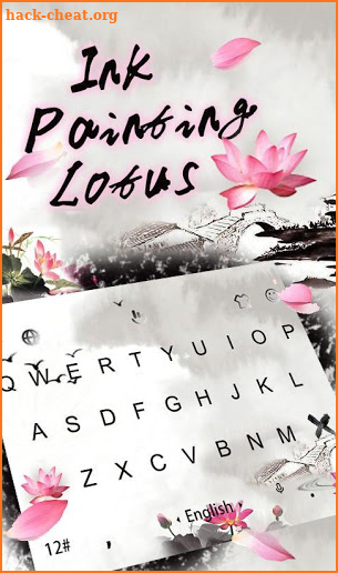 Ink Painting Lotus Keyboard Theme screenshot