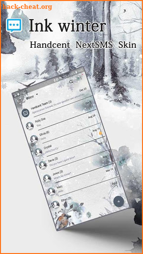 Ink winter Next SMS skin screenshot