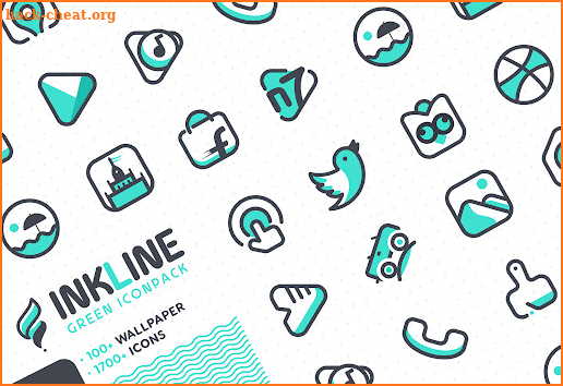 InkLine Green Iconpack screenshot