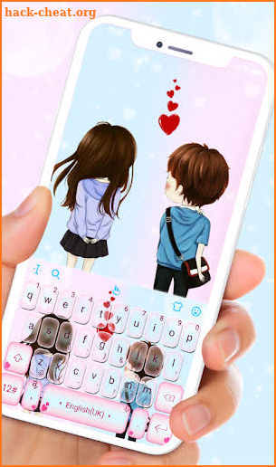 Innocent Couple Love Keyboard Theme screenshot