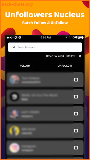 Ins Unfollowers Nucleus screenshot