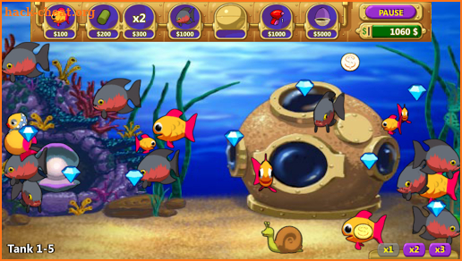 Insane Aquarium Deluxe - Feed Fishes! Fight Alien! screenshot