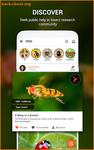 Insect identifier App by Photo, Camera 2020 screenshot