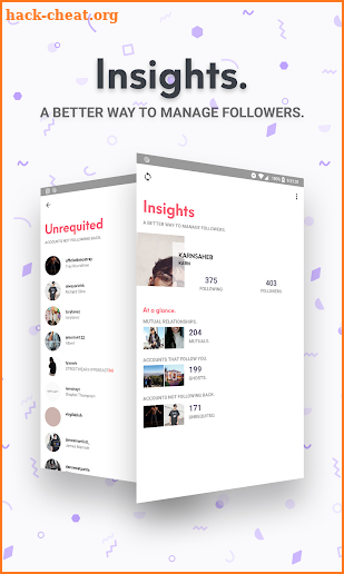 Insights - ✔ Unfollowers, ✔ Ghosts ✔ Following screenshot
