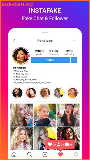 Insta Fake - Fake Chat For Followers screenshot