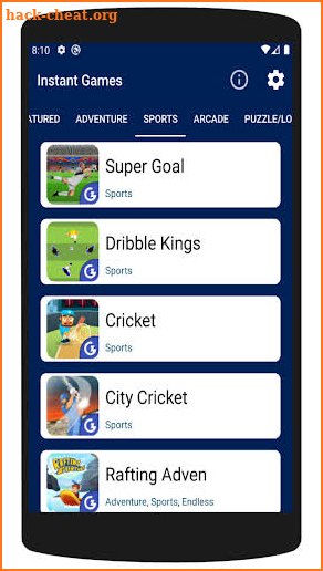 Instant Games: Mini Games screenshot