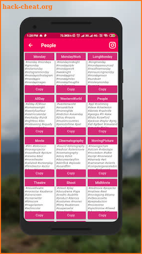InstaTags - Hashtags for Instagram, Best Tags screenshot