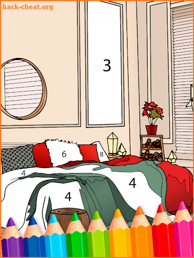 Interior Coloring By Numbers screenshot