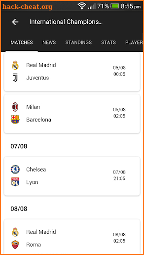 International Champions Cup - Live Score & Fixture screenshot