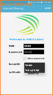 Internet Sharing WiFi Hotspot screenshot