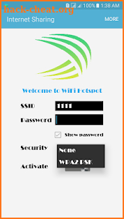 Internet Sharing WiFi Hotspot screenshot