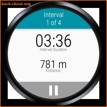 Interval training screenshot