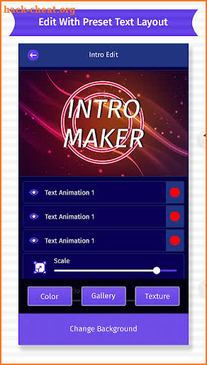 Intro Video Maker and Text Animator screenshot