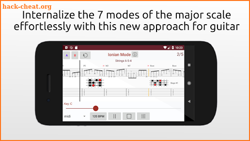 Intuitive Guitar - Major Scale Modes screenshot