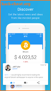 investFeed Cryptocurrency Social Network screenshot