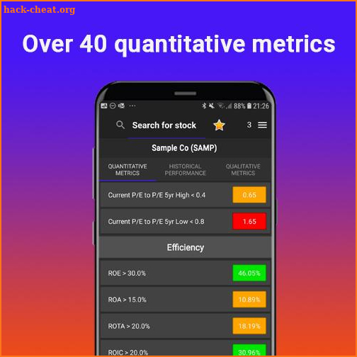 Investing Checklist screenshot